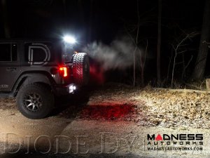 Jeep Wrangler JL Rear Hard Top Bracket Kit w/ LED Light Bar -  White Flood - 30"